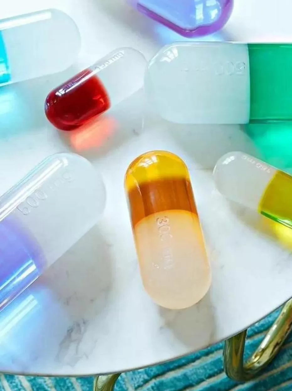 Glow-Up | Deko-Objekte-Jonathan Adler Deko-Objekt Pill Weiß, Lavendel