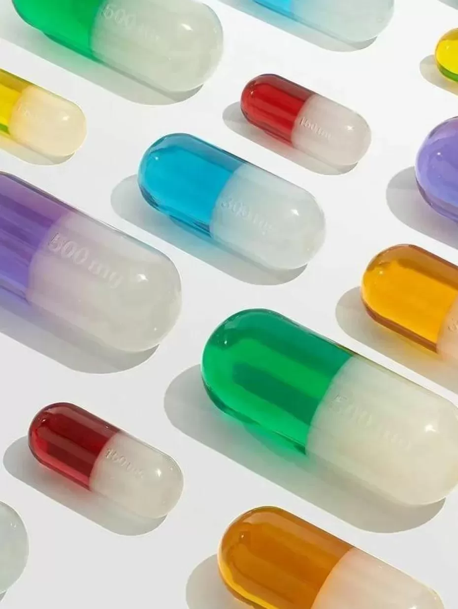 Glow-Up | Deko-Objekte-Jonathan Adler Deko-Objekt Pill Weiß, Grün
