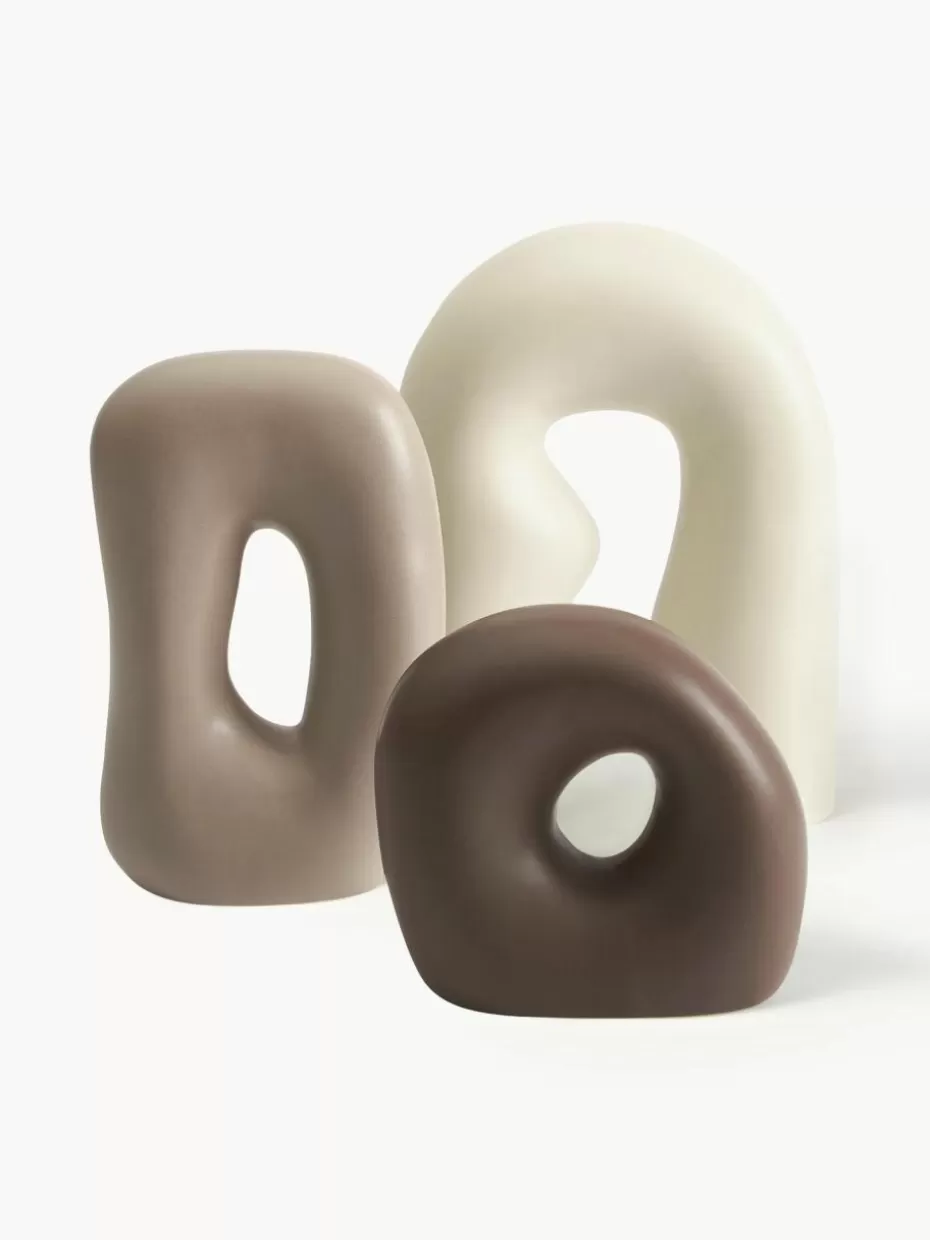 Deko-Objekte-Westwing Collection Deko-Objekte Alenda, 3er-Set Beige, Brauntöne