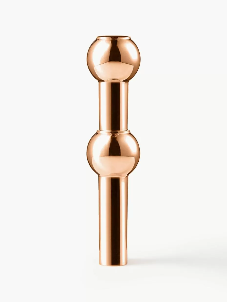Vasen-Stoff Nagel Deko-Vase , H 10 cm Kupferfarben, glänzend