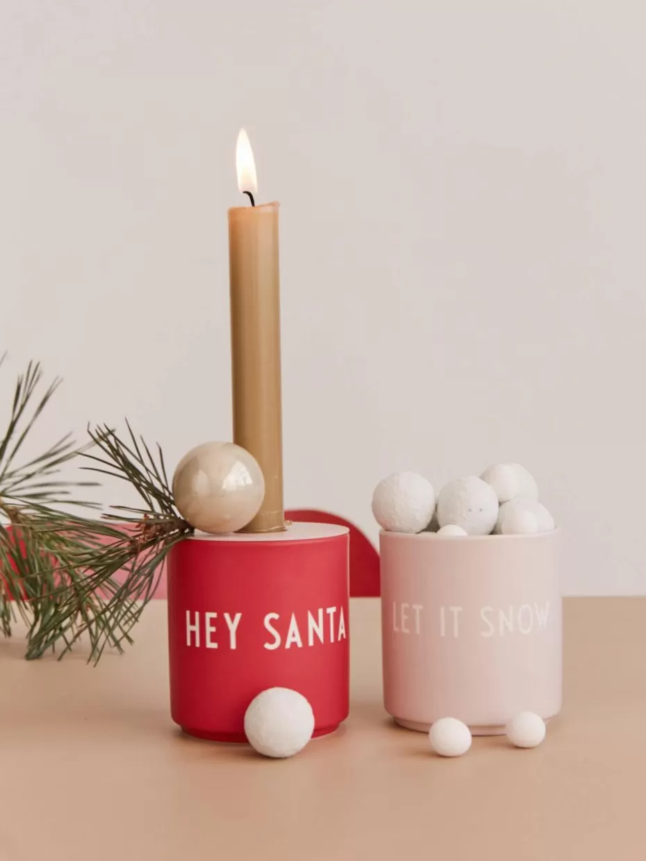 Weihnachtsgeschirr | Glow-Up-Design Letters Design Becher Favourite HEY SANTA mit Schriftzug Rot (Hey Santa)