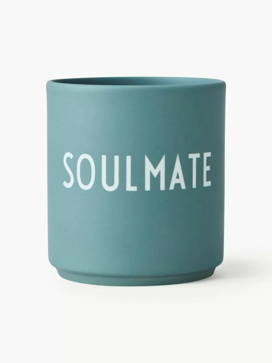Geschirrserien-Design Letters Design Becher Favourite SOULMATE mit Schriftzug Petrol (Soulmate)