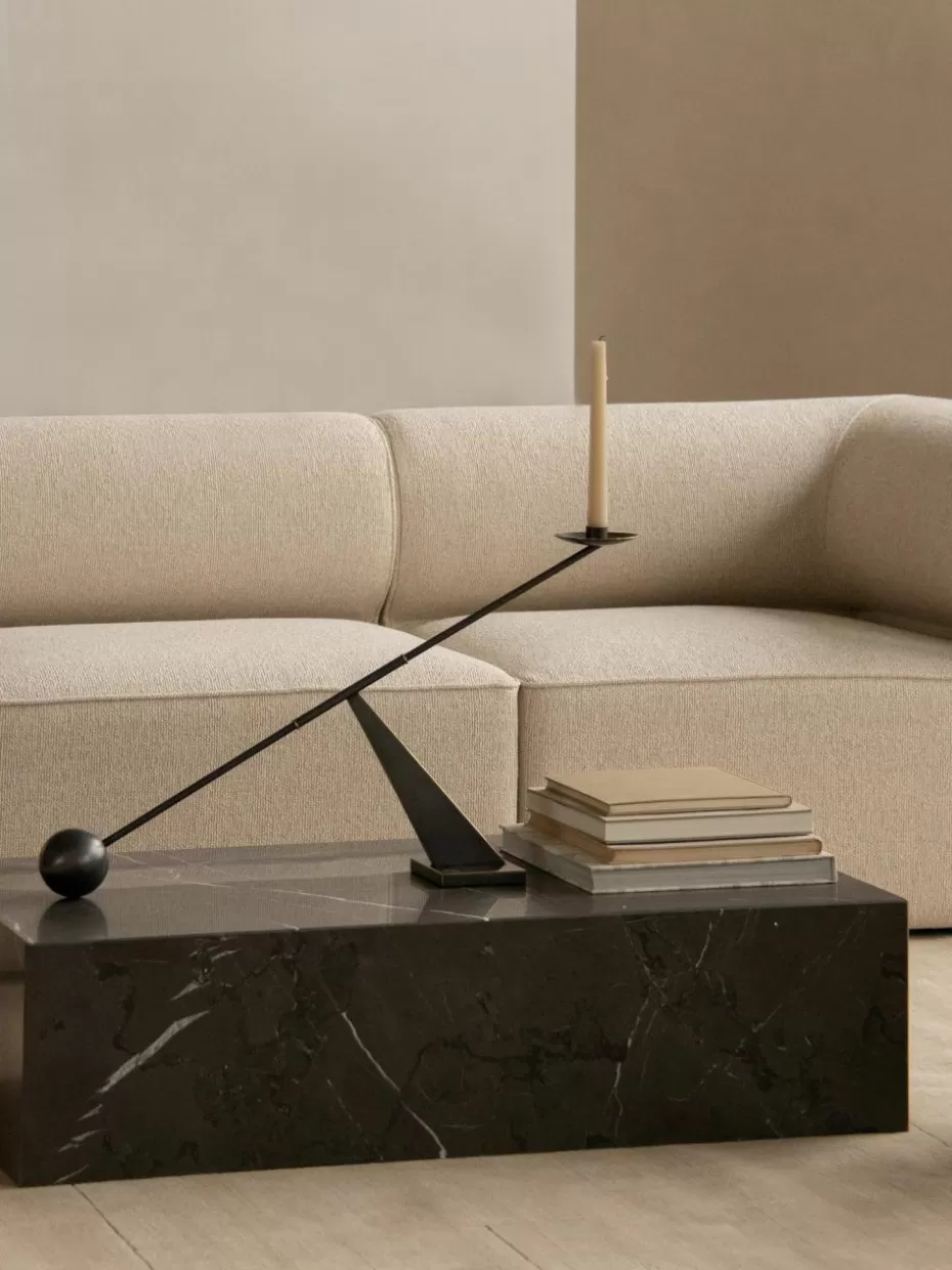 Kerzenständer & Kerzenhalter-Audo Copenhagen Design Metall-Kerzenhalter Interconnect Silberfarben