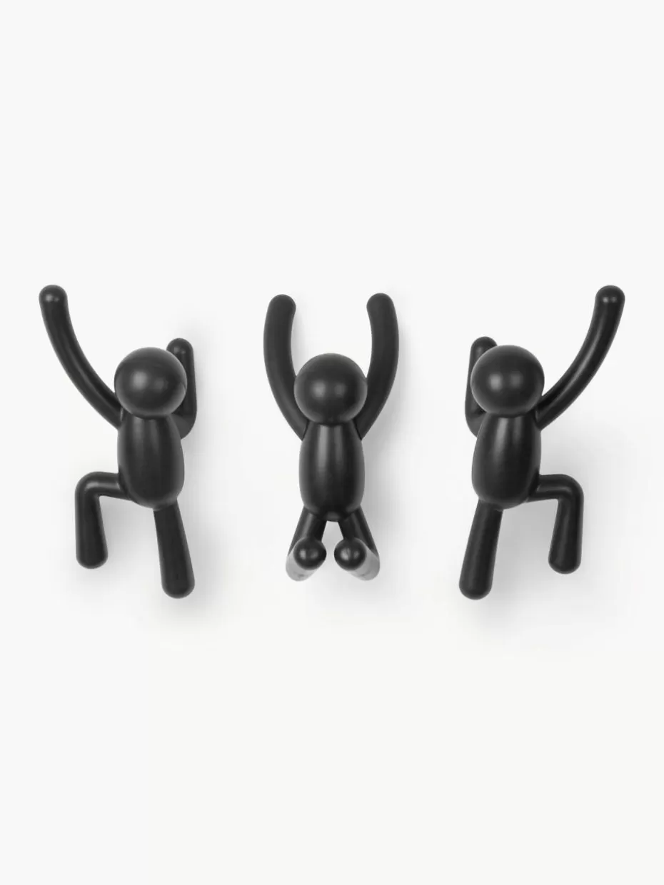 Garderoben-Umbra Design Wandhaken Buddy, 3er-Set Schwarz