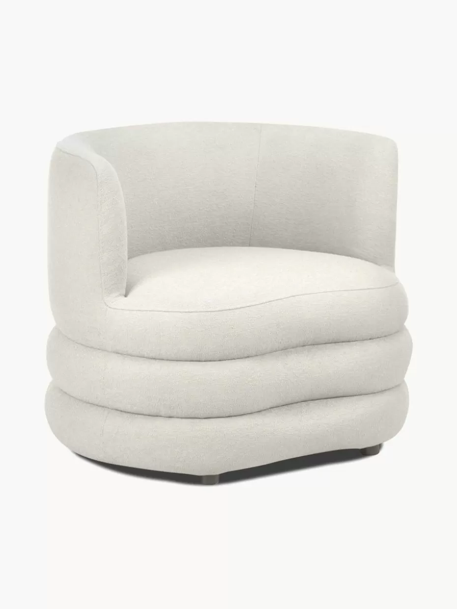Sessel-Westwing Collection Designer Bouclé-Sessel Solomon Bouclé Cremeweiß