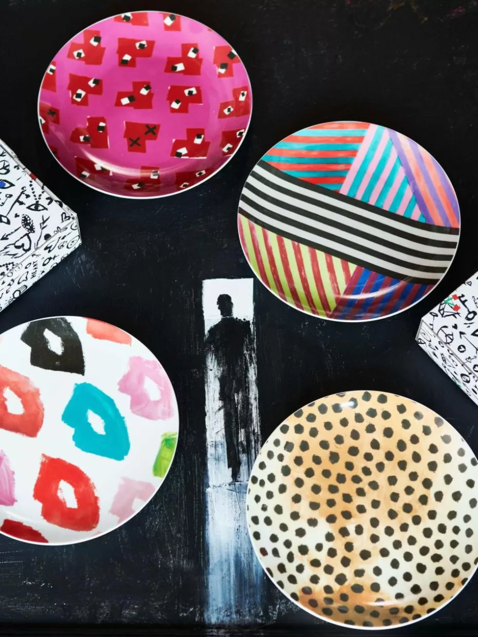 Teller-Donald Robertson x Westwing Collection Designer Frühstücksteller Carol aus Porzellan, 4er-Set