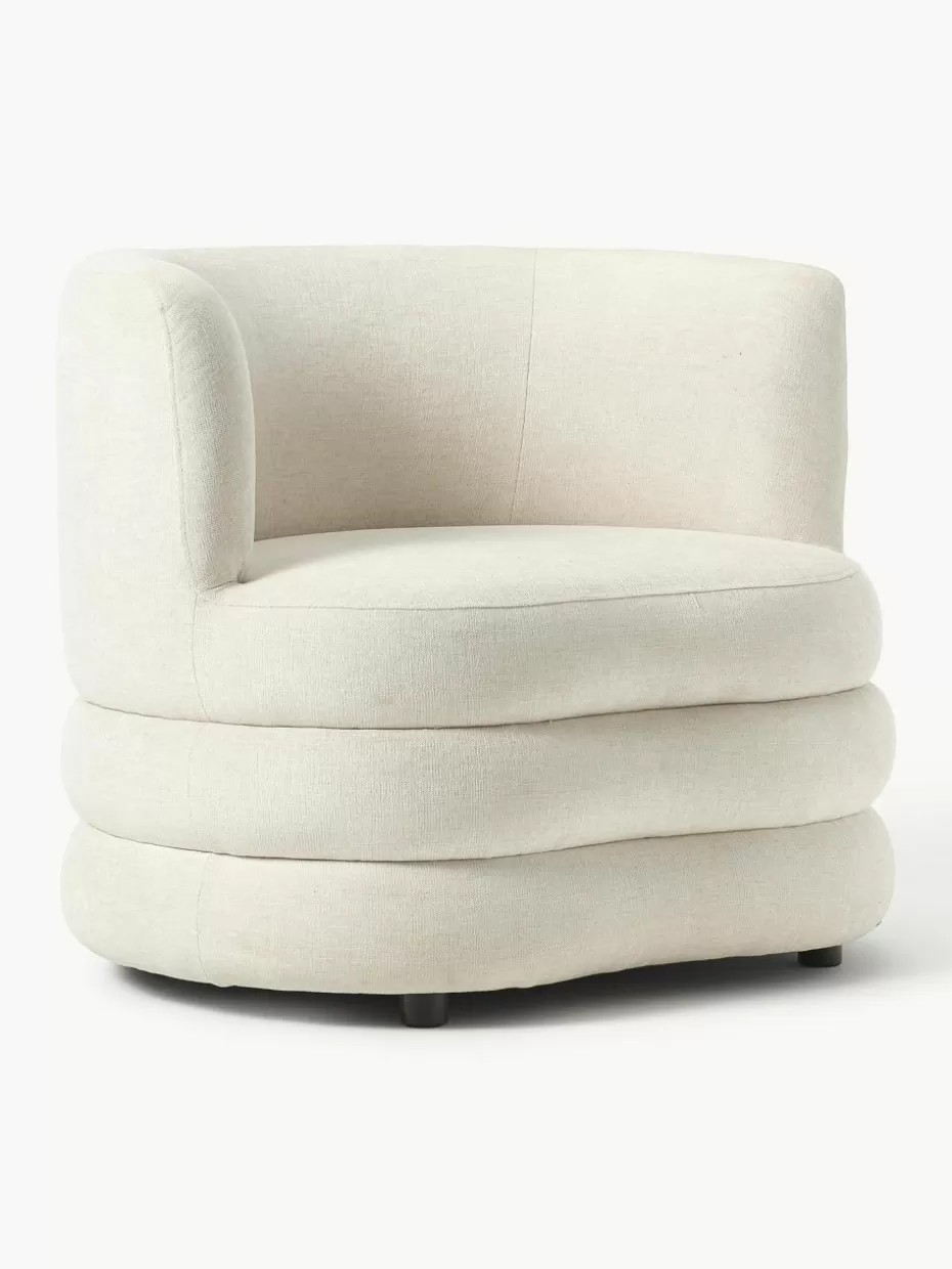 Sessel-Westwing Collection Designer Sessel Solomon Webstoff Cremeweiß