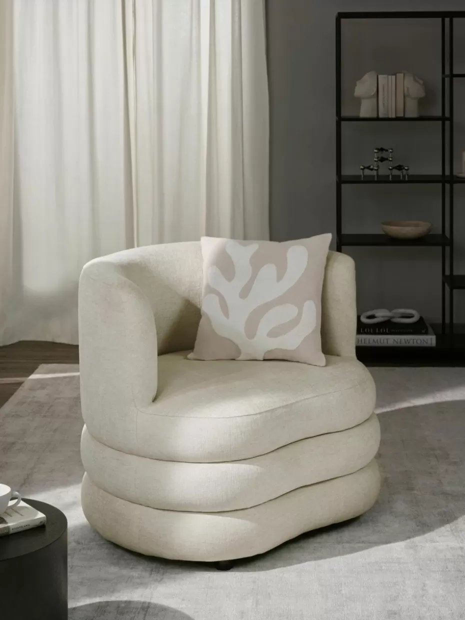 Sessel-Westwing Collection Designer Sessel Solomon Webstoff Cremeweiß