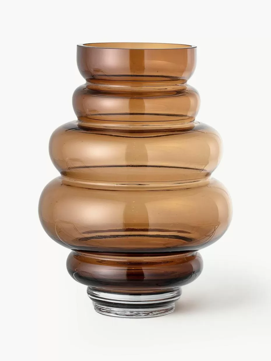 Vasen-Bloomingville Design-Vase Bulli aus Glas, H 24 cm