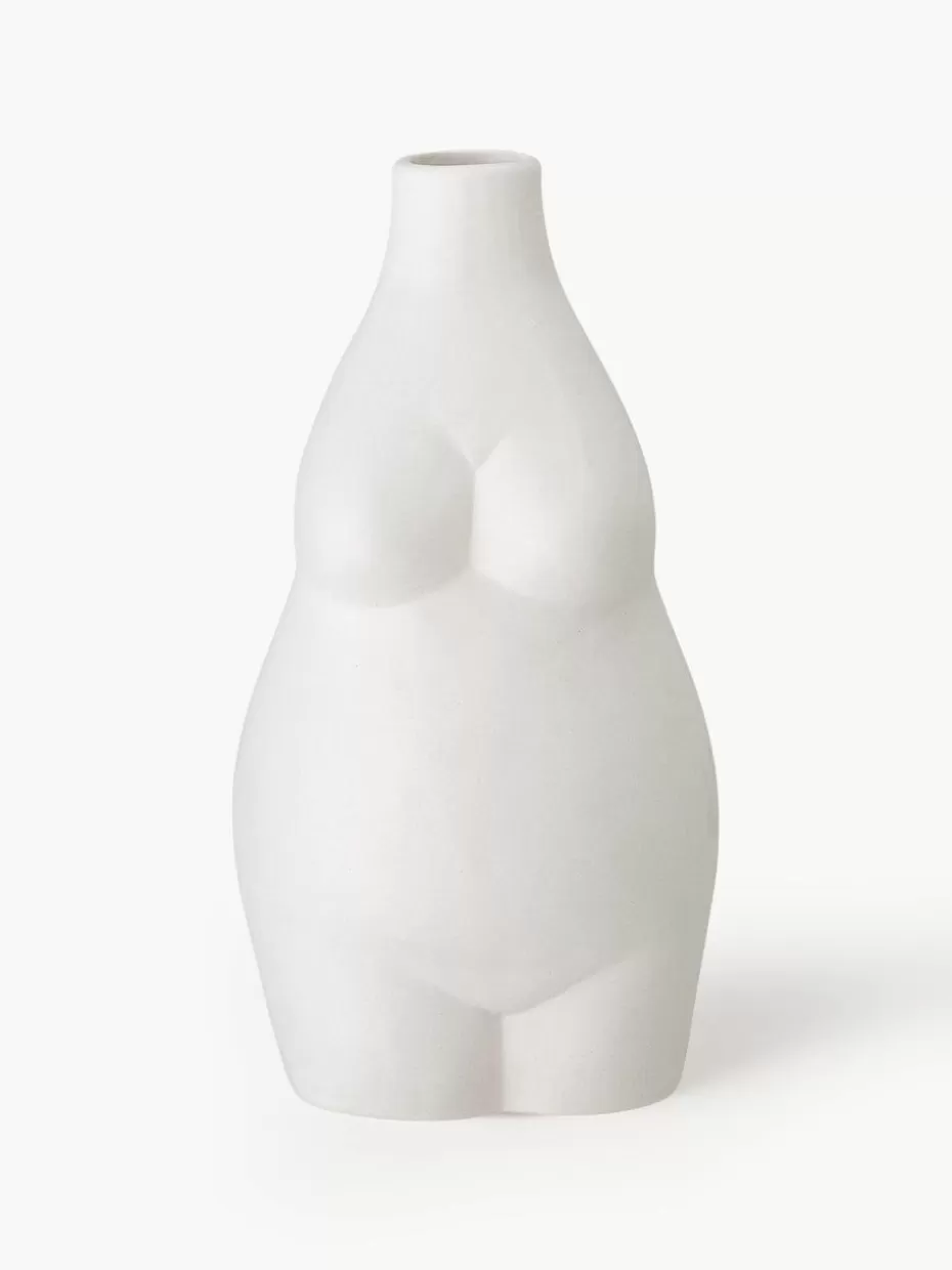 Vasen-Bloomingville Design-Vase Elora aus Steingut, H 18 cm