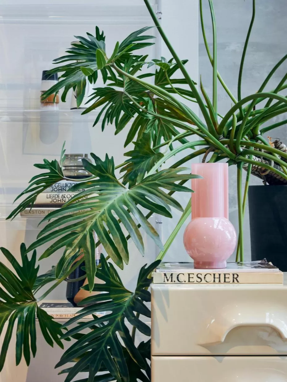Vasen-HKLIVING Design-Vase Flamingo aus Glas, H 25 cm