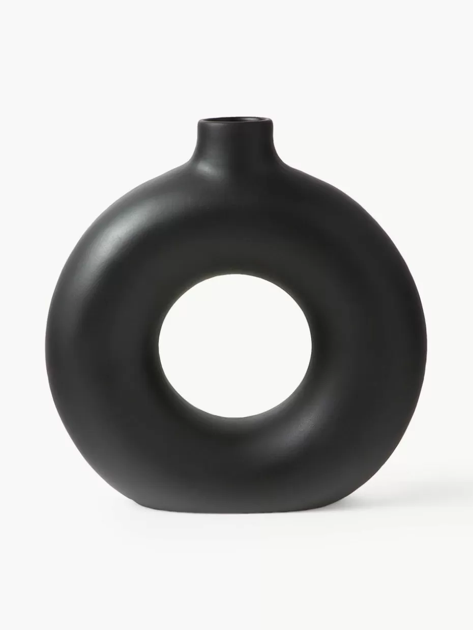 Vasen-Westwing Collection Design-Vase Livo, H 31 cm Schwarz