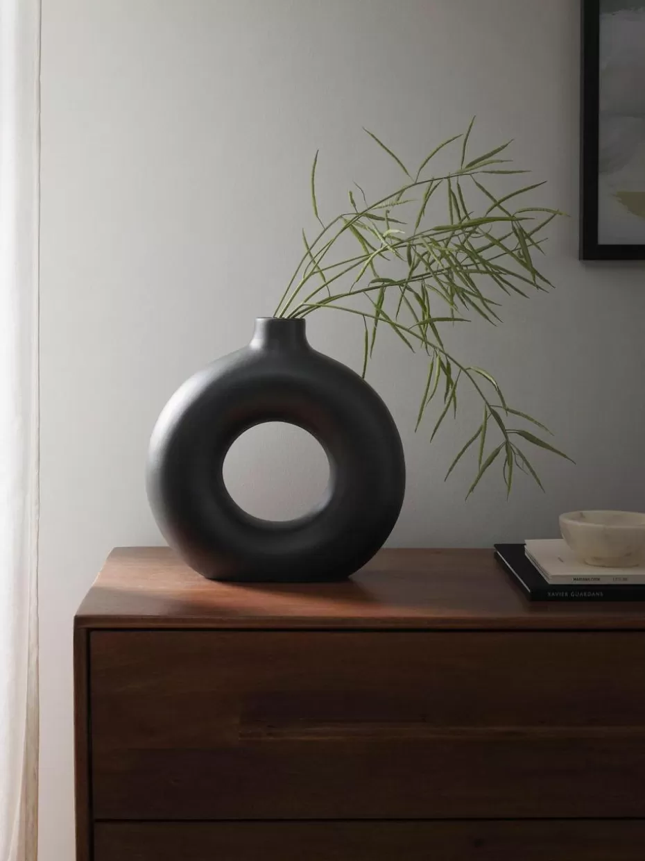 Vasen-Westwing Collection Design-Vase Livo, H 31 cm Schwarz
