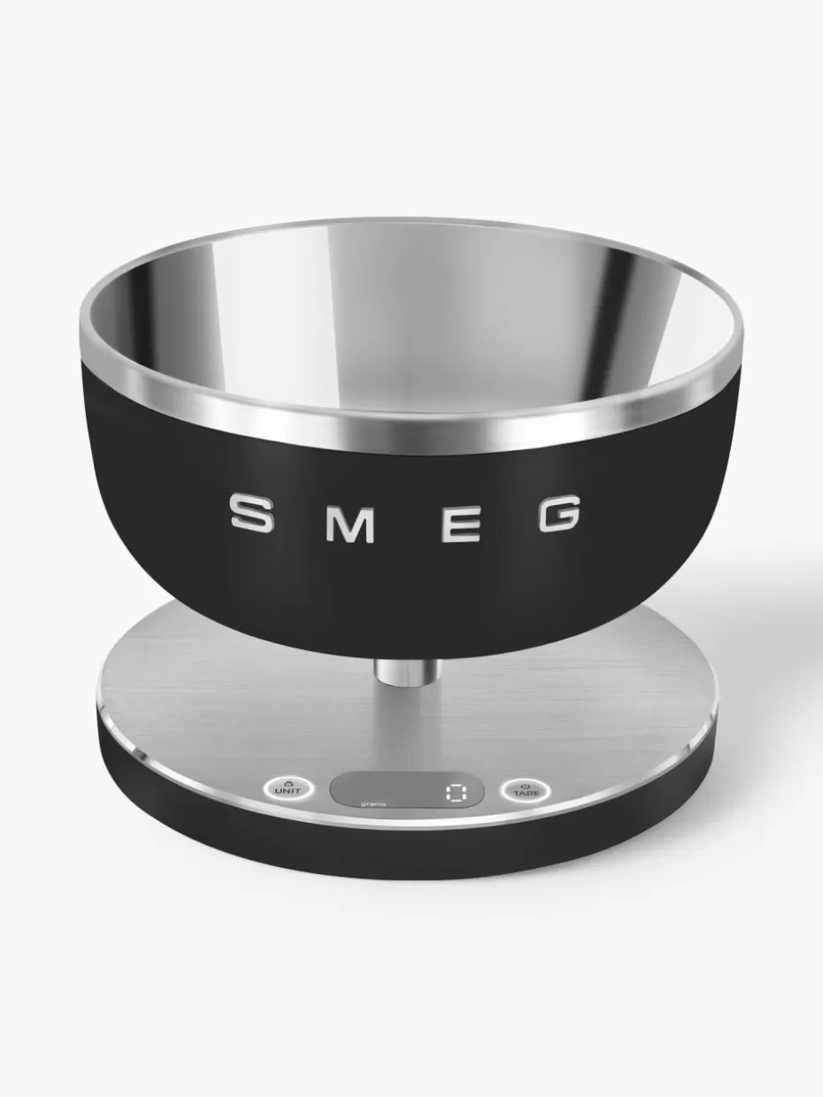 Küchenhelfer-Smeg Digitale Küchenwaage Collezione Schwarz, matt