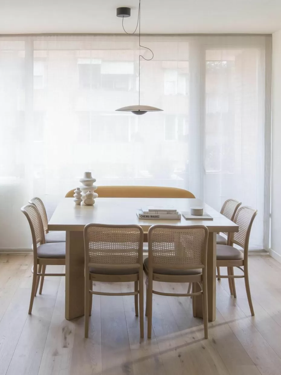 Pendelleuchten-Marset Dimmbare LED-Pendelleuchte Ginger, verschiedene Größen Helles Holz, Off White, Schwarz