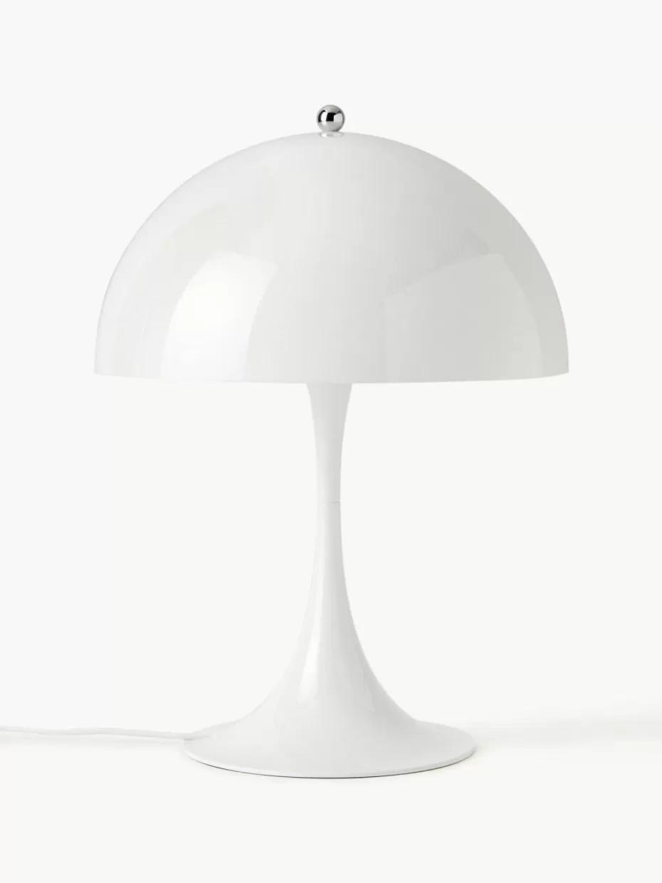 Led-Tischleuchten-Louis Poulsen Dimmbare LED-Tischlampe Panthella mit Timerfunktion, H 34 cm Stahl Weiß