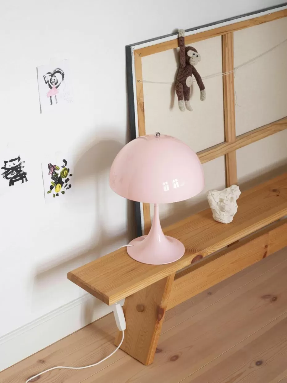 Led-Tischleuchten-Louis Poulsen Dimmbare LED-Tischlampe Panthella mit Timerfunktion, H 34 cm Stahl Hellrosa