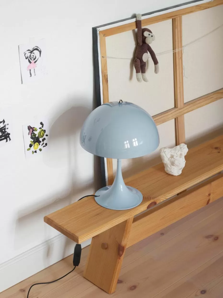 Led-Tischleuchten-Louis Poulsen Dimmbare LED-Tischlampe Panthella mit Timerfunktion, H 34 cm Stahl Hellblau