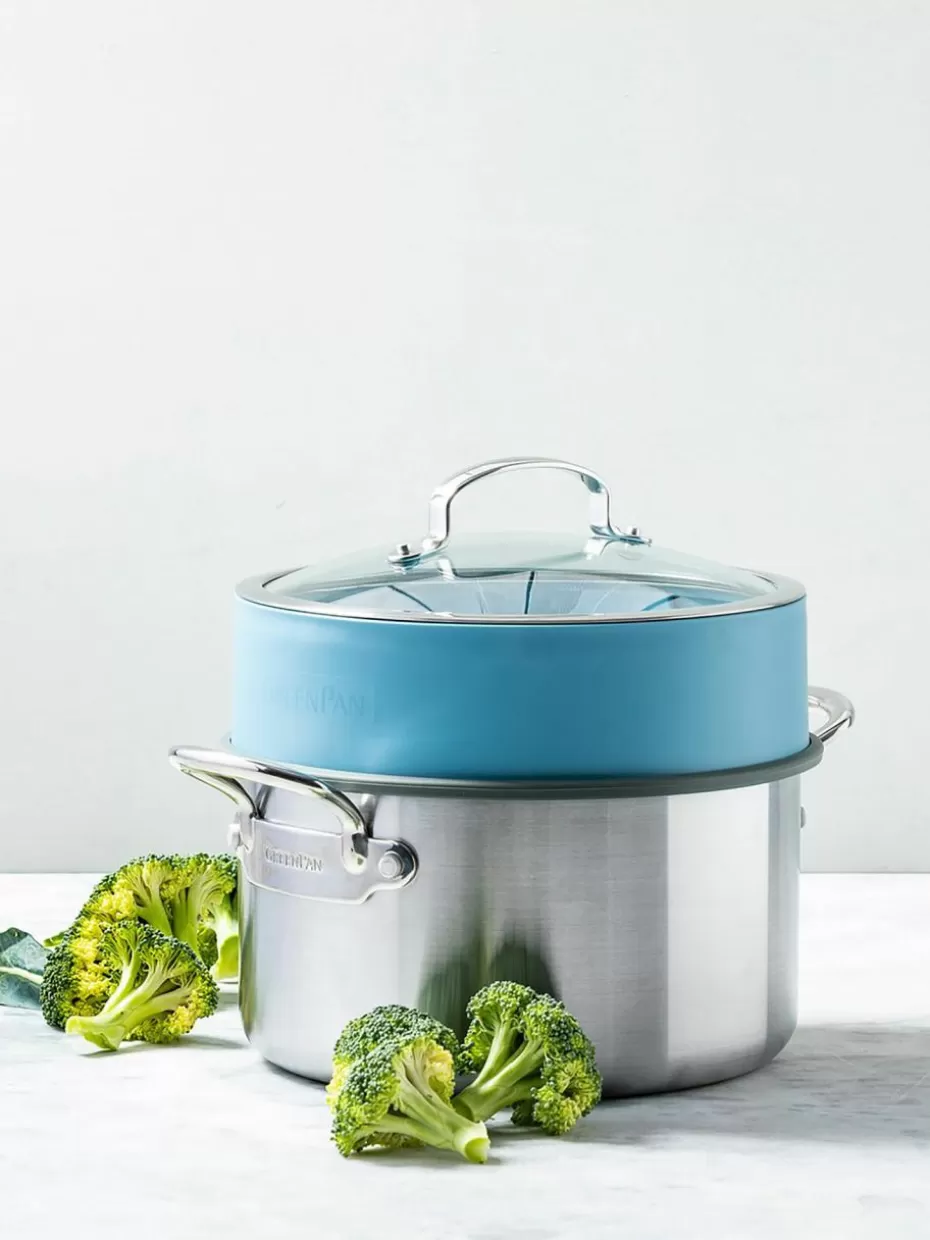 Küchenhelfer-GreenPan Dämpfeinsatz Steamy Blau