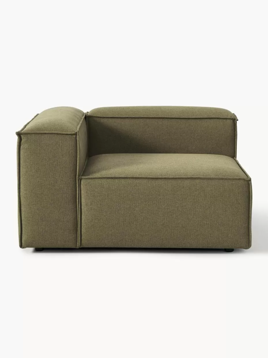 Sofas | Sofaserien-Westwing Collection Eckmodul Lennon Webstoff Olivgrün