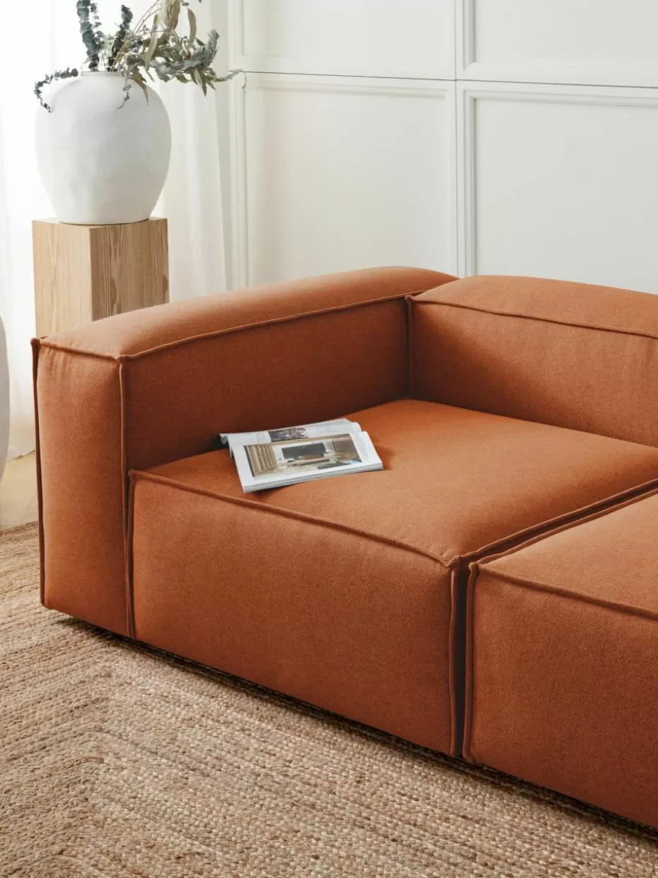 Sofas | Sofaserien-Westwing Collection Eckmodul Lennon Webstoff Terrakotta
