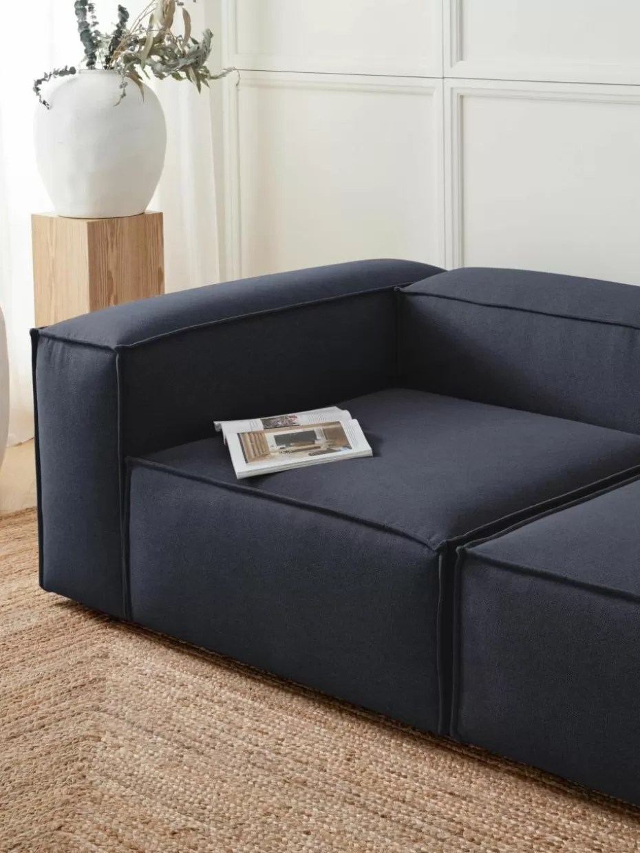 Sofas | Sofaserien-Westwing Collection Eckmodul Lennon Webstoff Dunkelblau