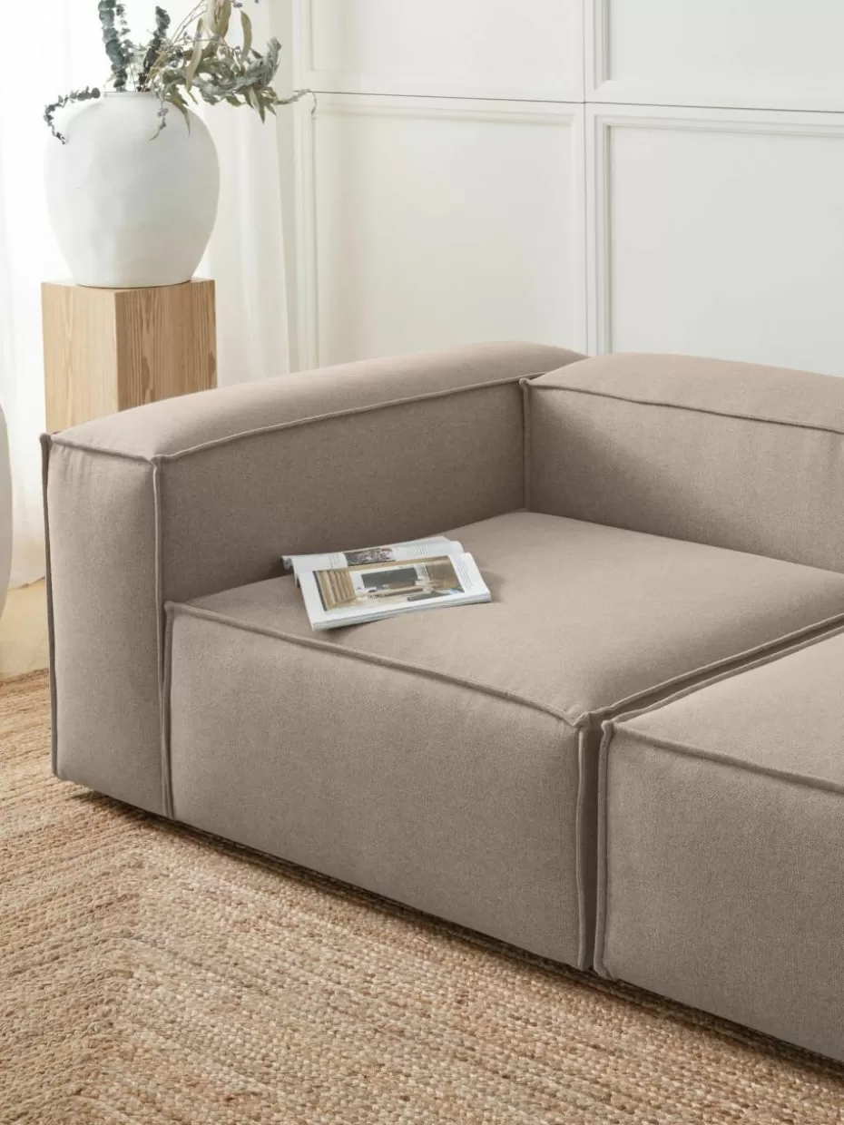 Sofas | Sofaserien-Westwing Collection Eckmodul Lennon Webstoff Taupe