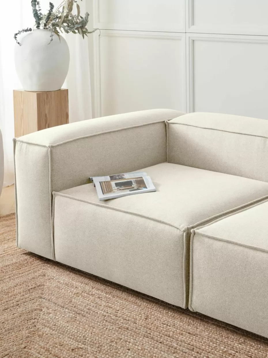 Sofas | Sofaserien-Westwing Collection Eckmodul Lennon Webstoff Off White