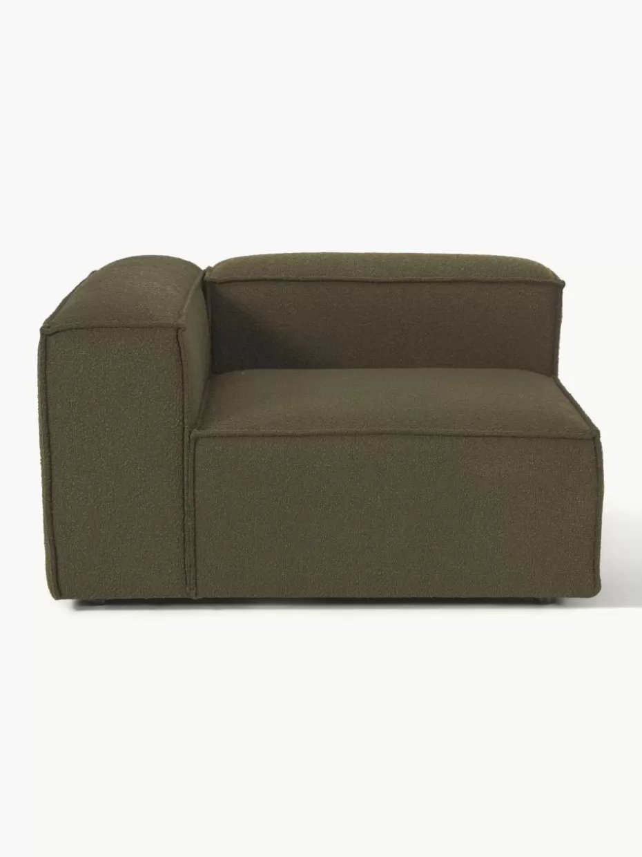Sofas | Sofaserien-Westwing Collection Eckmodul Lennon aus Bouclé Bouclé Olivgrün