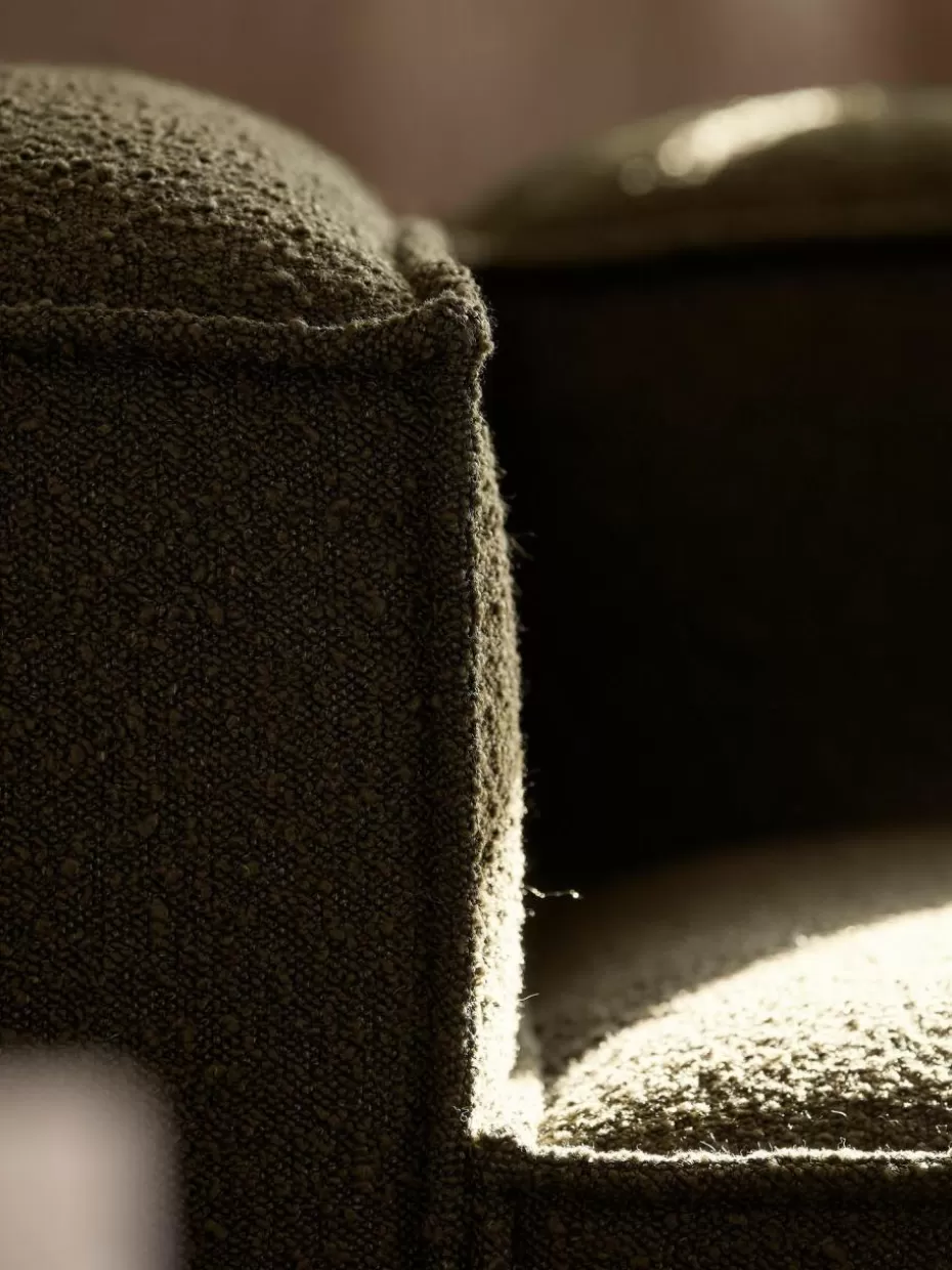 Sofas | Sofaserien-Westwing Collection Eckmodul Lennon aus Bouclé Bouclé Olivgrün