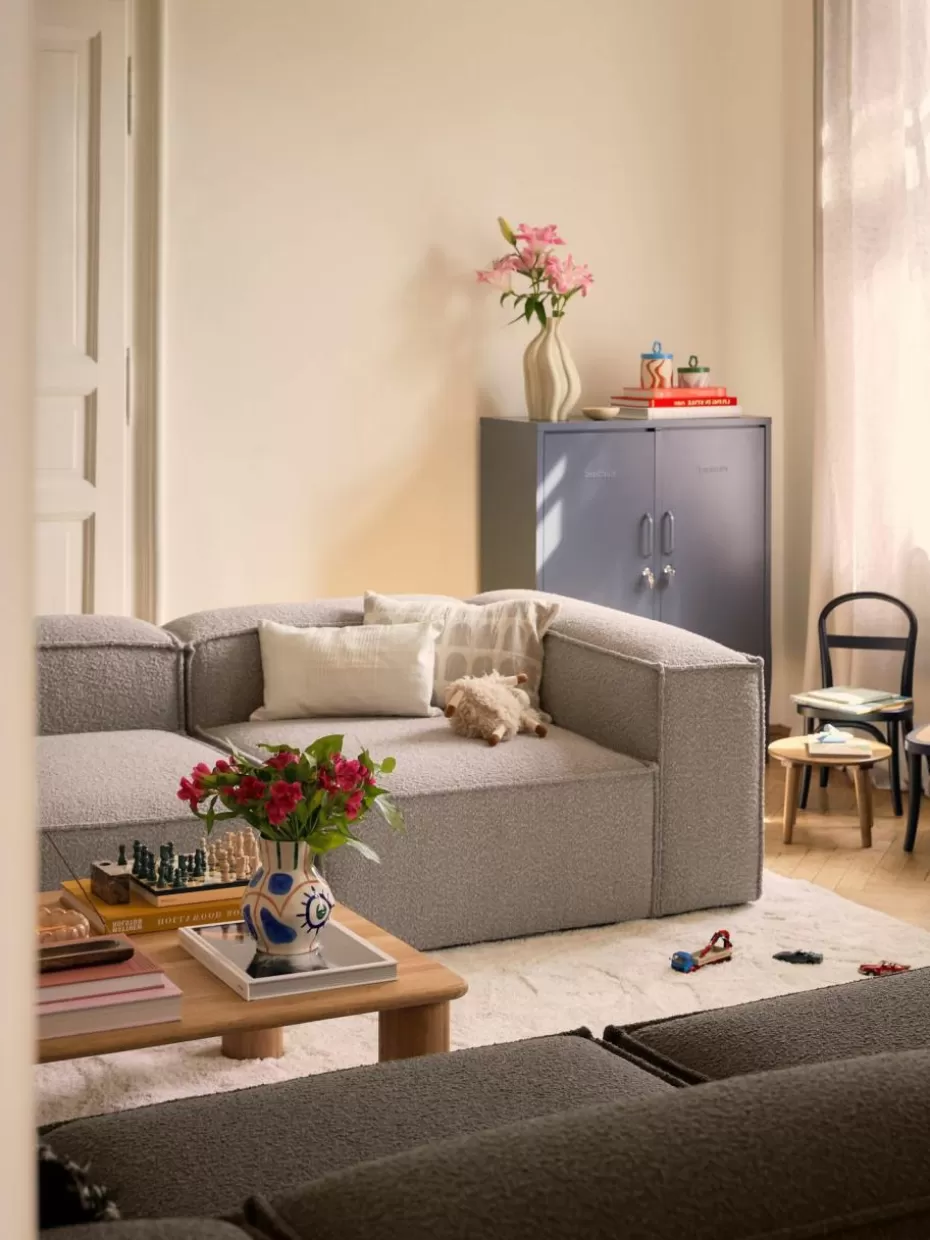 Sofas | Sofaserien-Westwing Collection Eckmodul Lennon aus Bouclé Bouclé Taupe