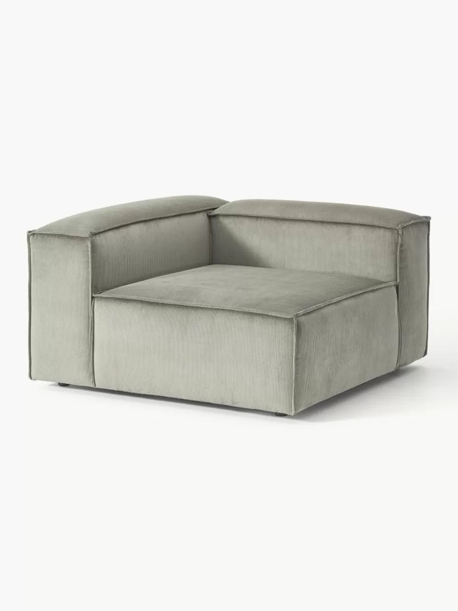 Sofas | Sofaserien-Westwing Collection Eckmodul Lennon aus Cord Cord Grau