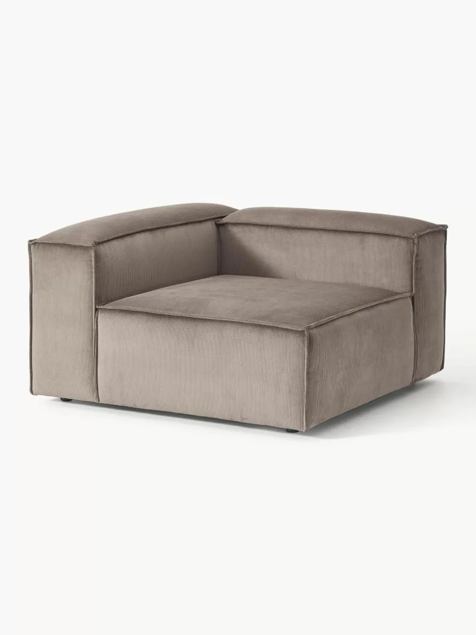 Sofas | Sofaserien-Westwing Collection Eckmodul Lennon aus Cord Cord Taupe
