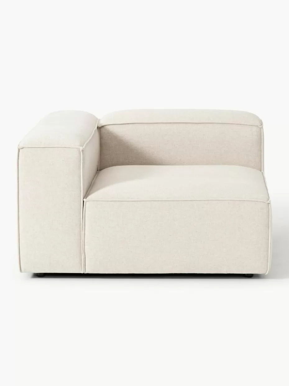 Sofaserien-Westwing Collection Eckmodul Lennon aus Leinen-Mix Leinen-Mix Beige