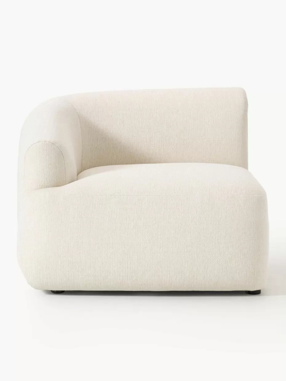 Sofas | Sofaserien-Westwing Collection Eckmodul Sofia Webstoff Cremeweiß