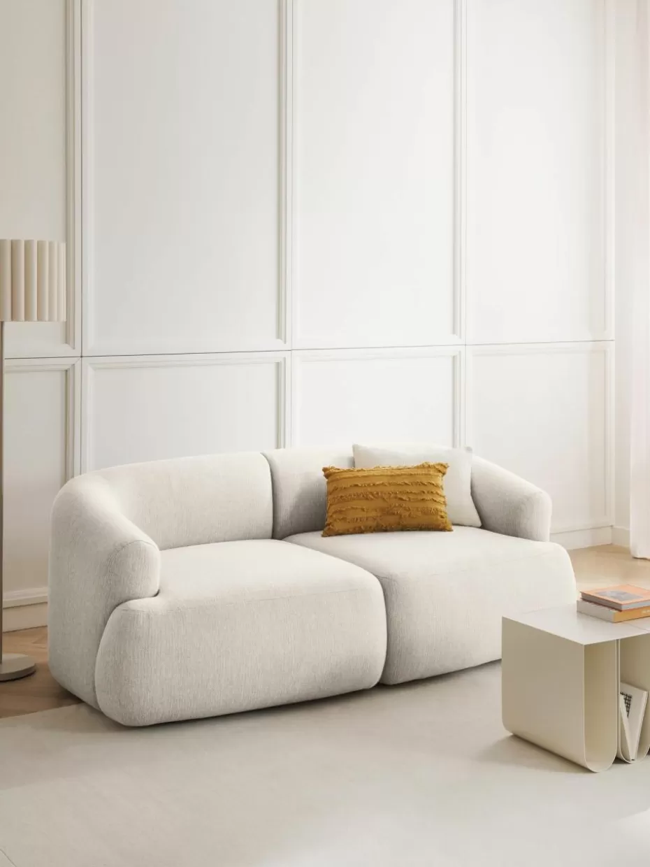 Sofas | Sofaserien-Westwing Collection Eckmodul Sofia Webstoff Cremeweiß