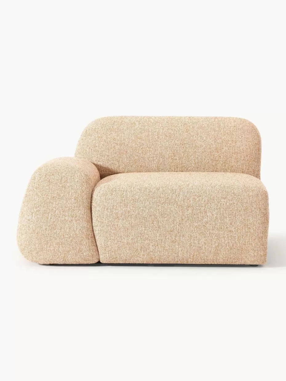 Sofas | Sofaserien-Westwing Collection Eckmodul Wolke aus Bouclé Bouclé Orange