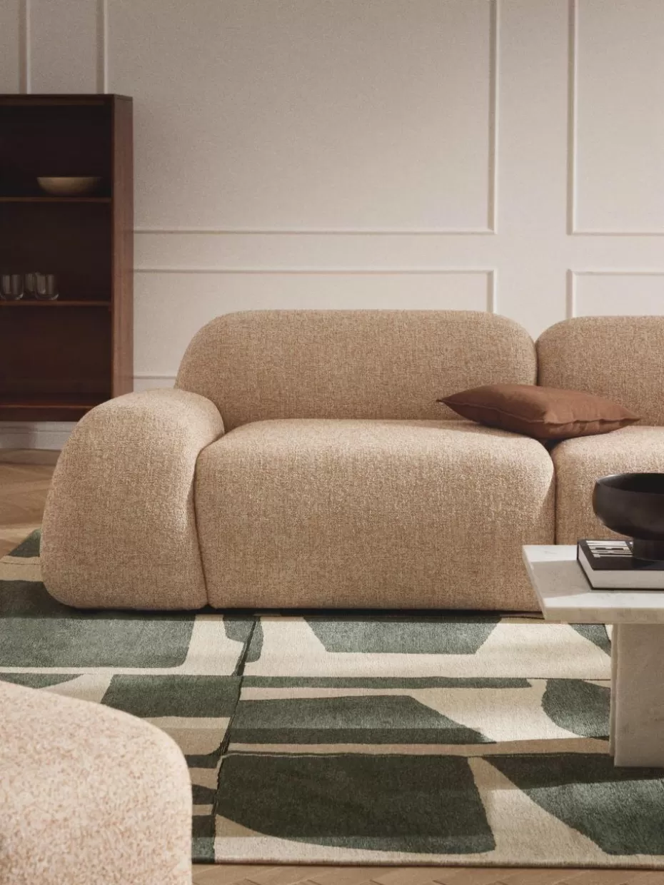 Sofas | Sofaserien-Westwing Collection Eckmodul Wolke aus Bouclé Bouclé Orange