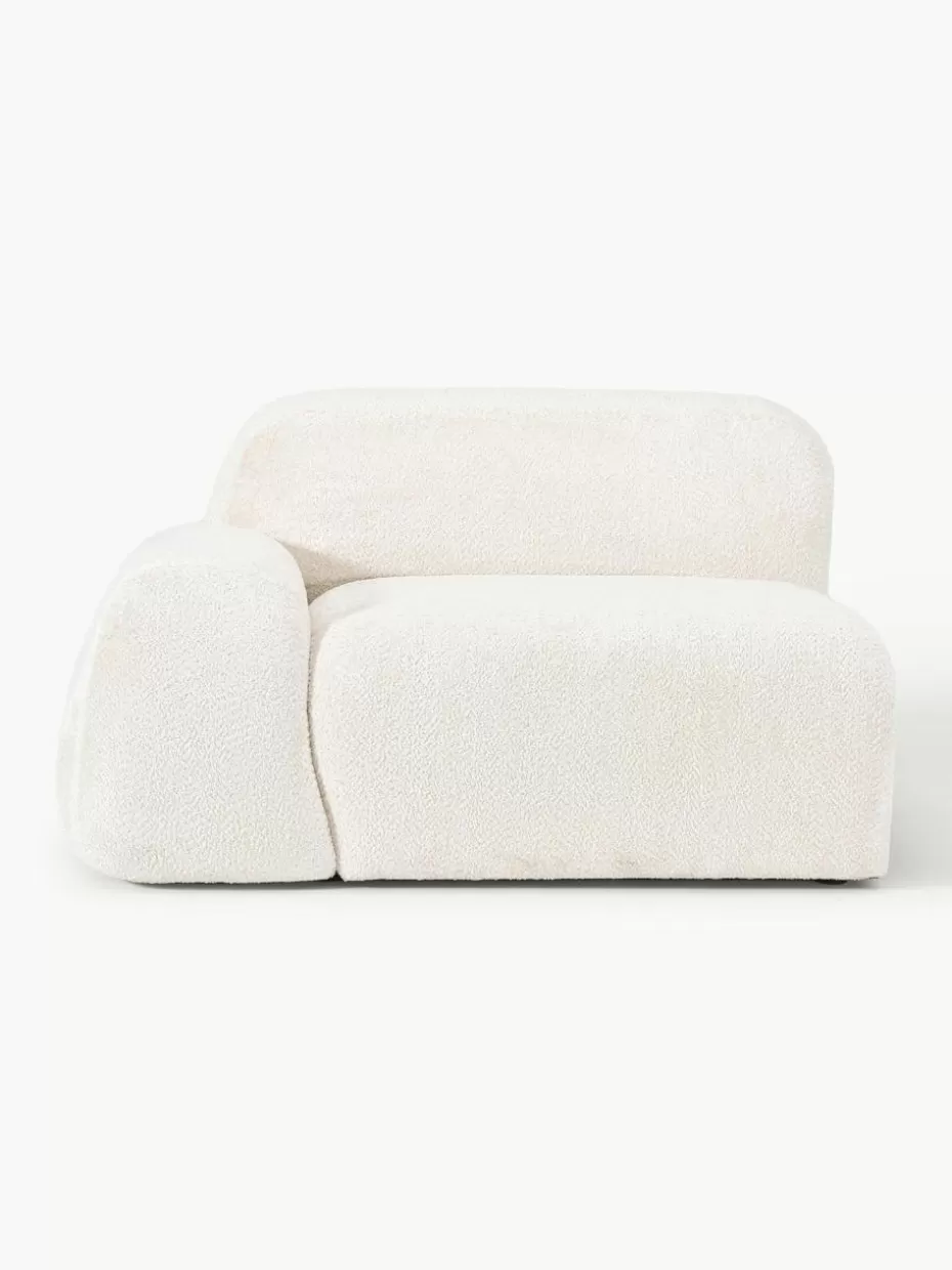 Sofas | Sofaserien-Westwing Collection Eckmodul Wolke aus Teddy-Bouclé Teddy-Bouclé Off White