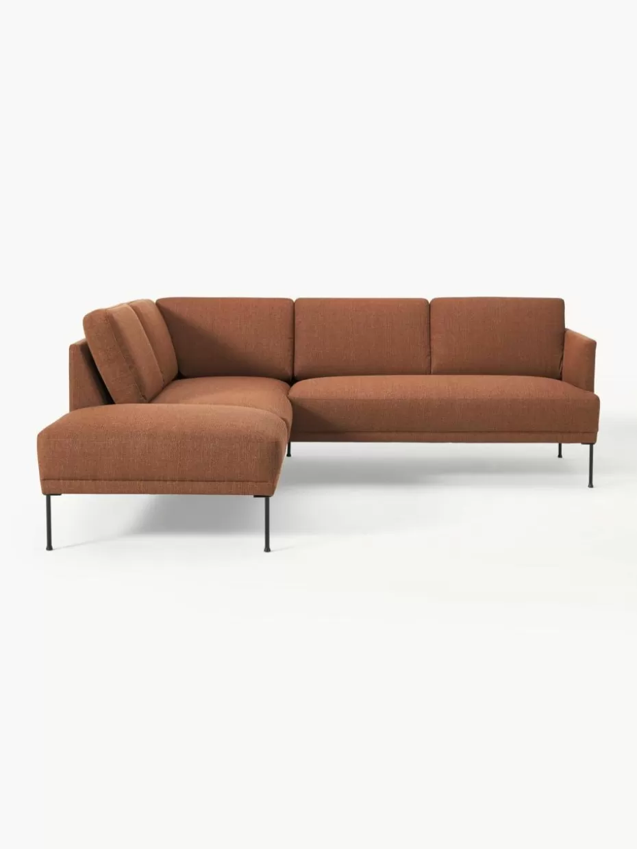 Sofas | Sofaserien-Westwing Collection Ecksofa Fluente Webstoff Nougat