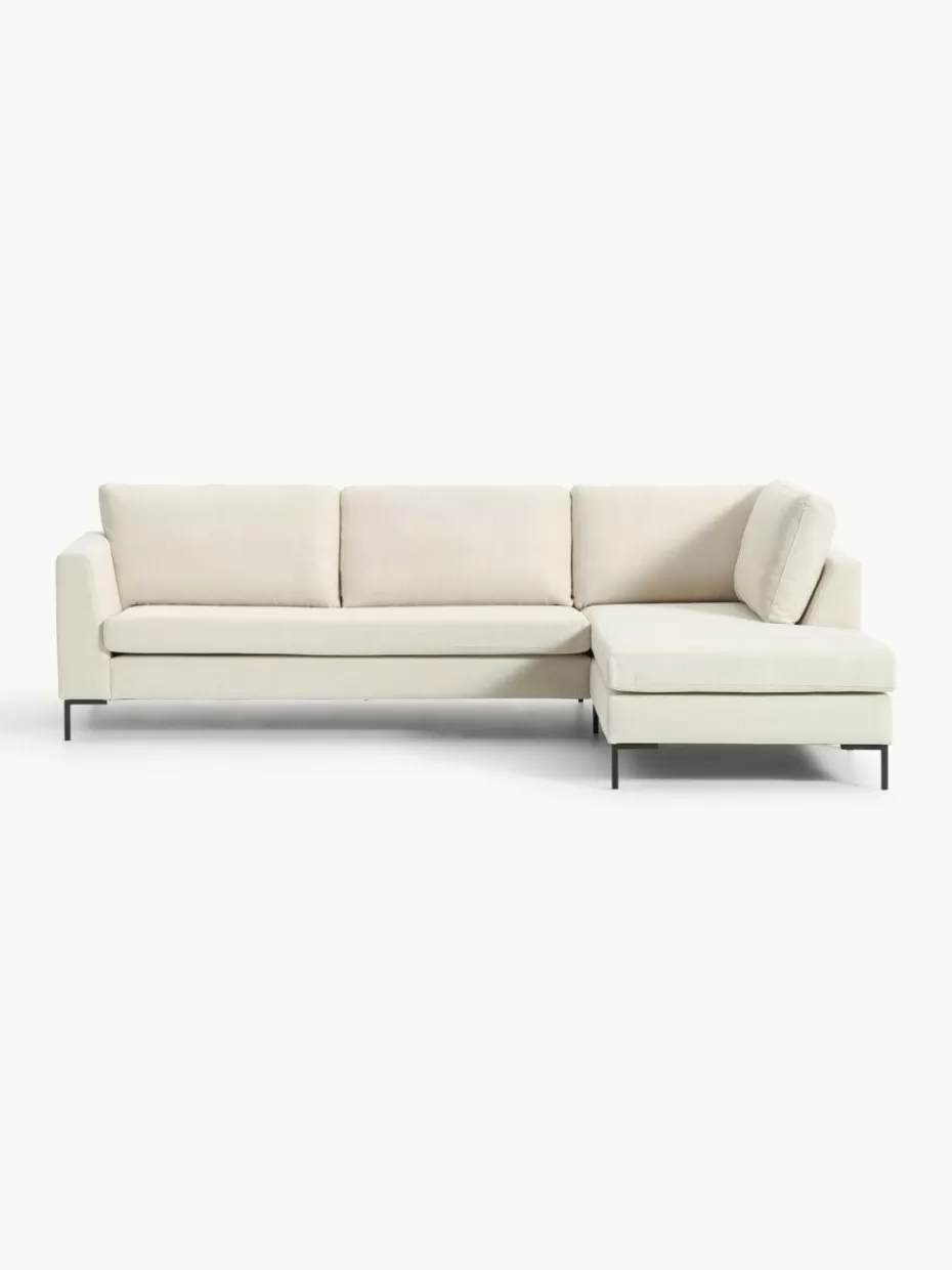 Sofas | Sofaserien-Westwing Collection Ecksofa Luna Webstoff Off White