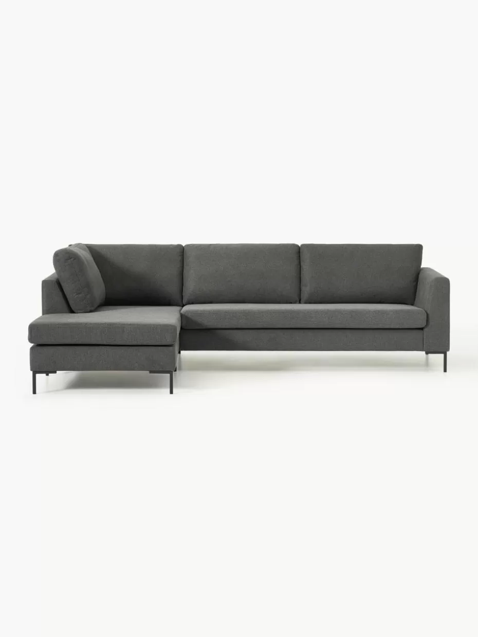 Sofas | Sofaserien-Westwing Collection Ecksofa Luna Webstoff Anthrazit