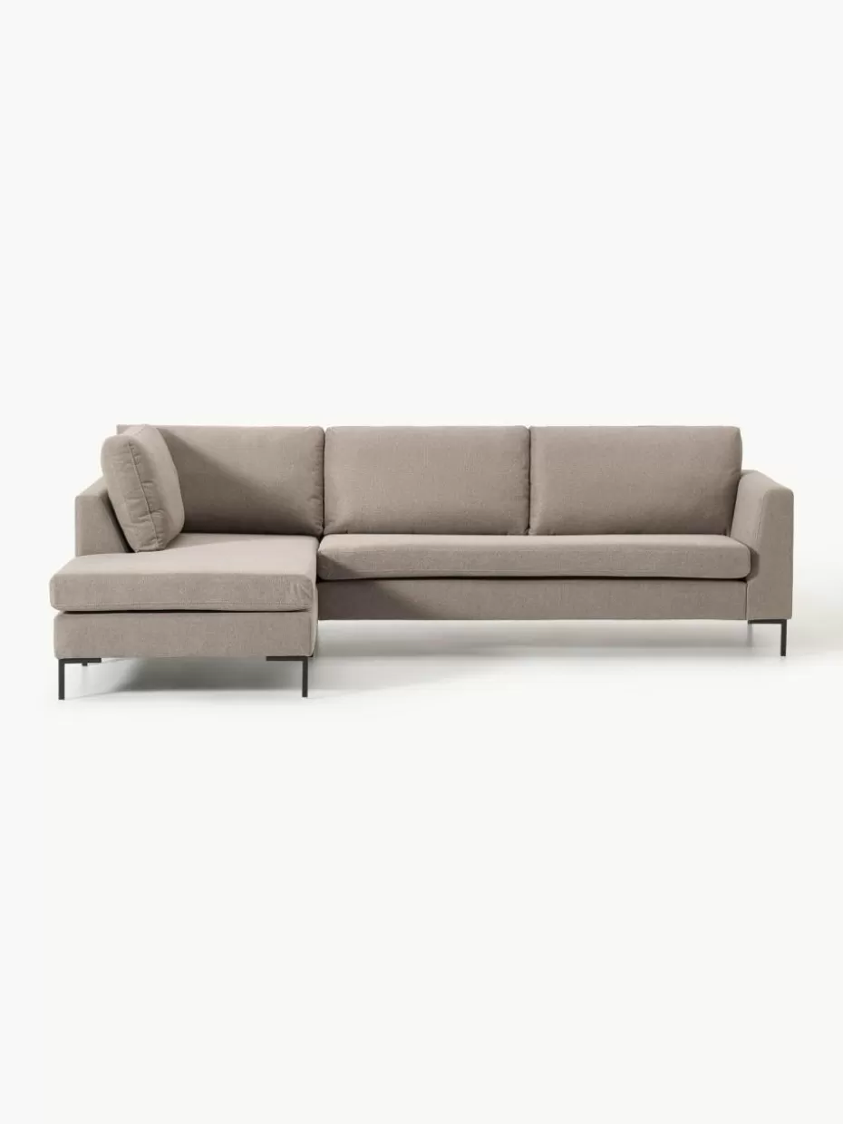 Sofas | Sofaserien-Westwing Collection Ecksofa Luna Webstoff Taupe