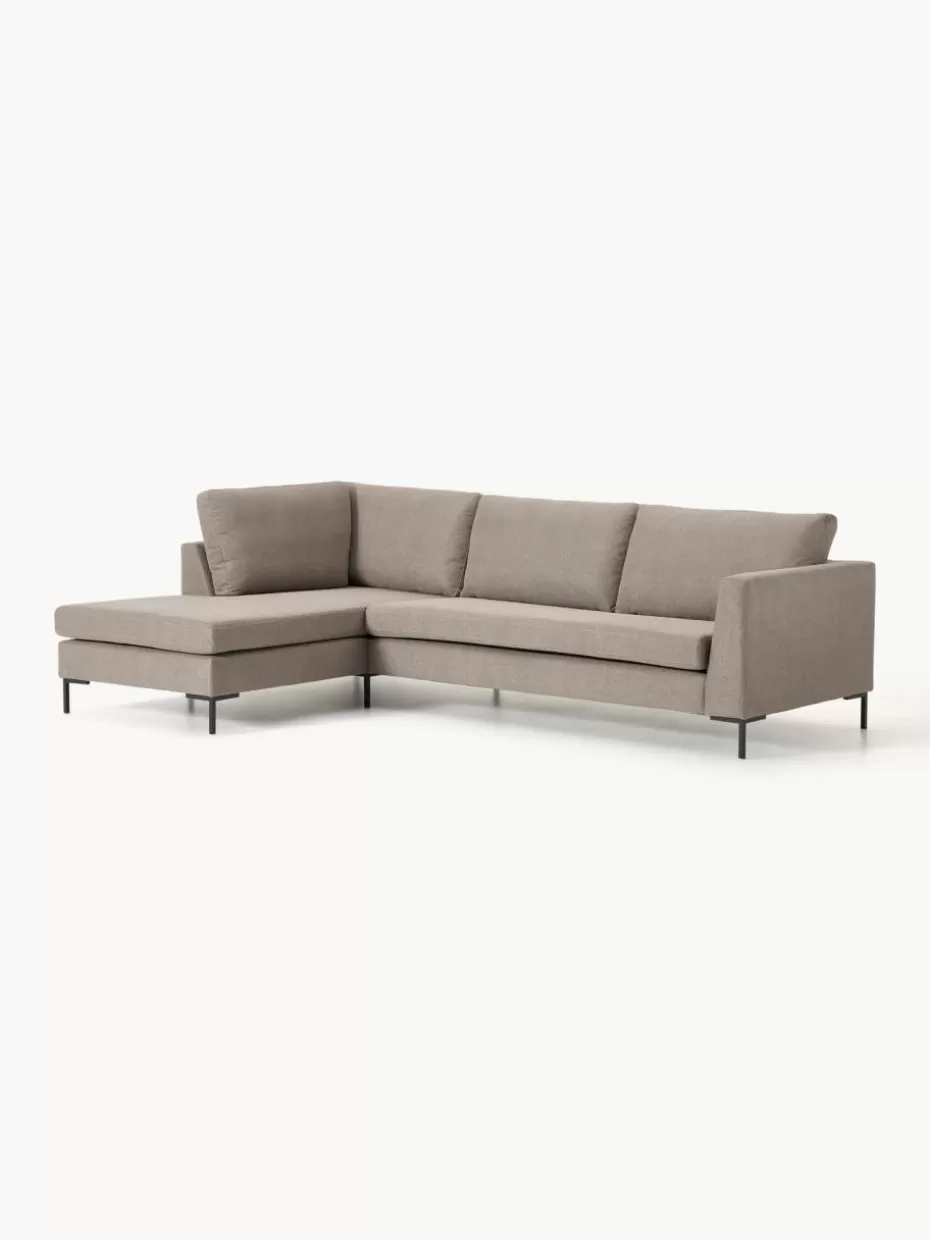 Sofas | Sofaserien-Westwing Collection Ecksofa Luna Webstoff Taupe