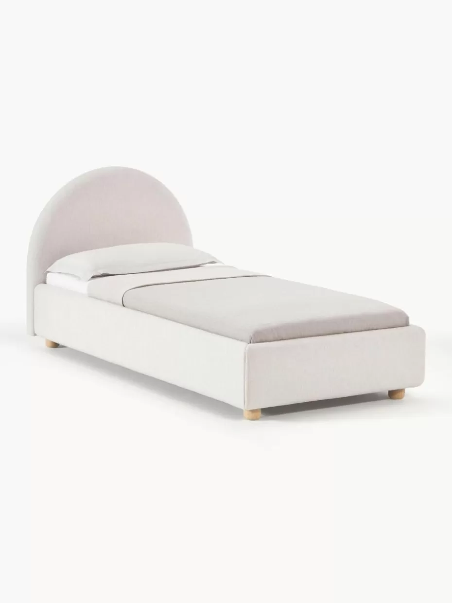 Betten-Westwing Collection Einzelbett Ebba mit Stauraum Webstoff Hellbeige