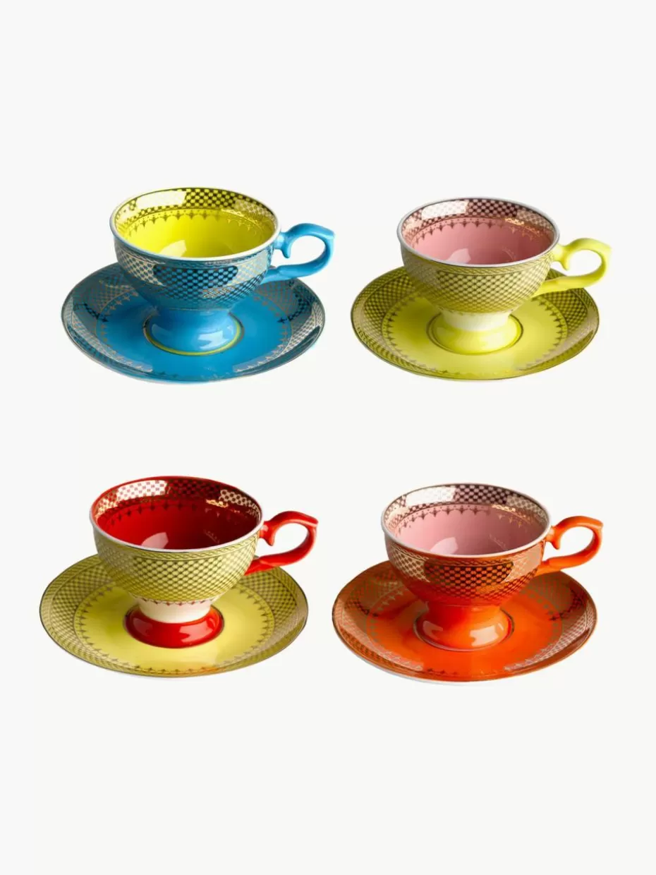Tassen-Pols Potten Espressotassen Grandma mit Untertassen, 4er-Set