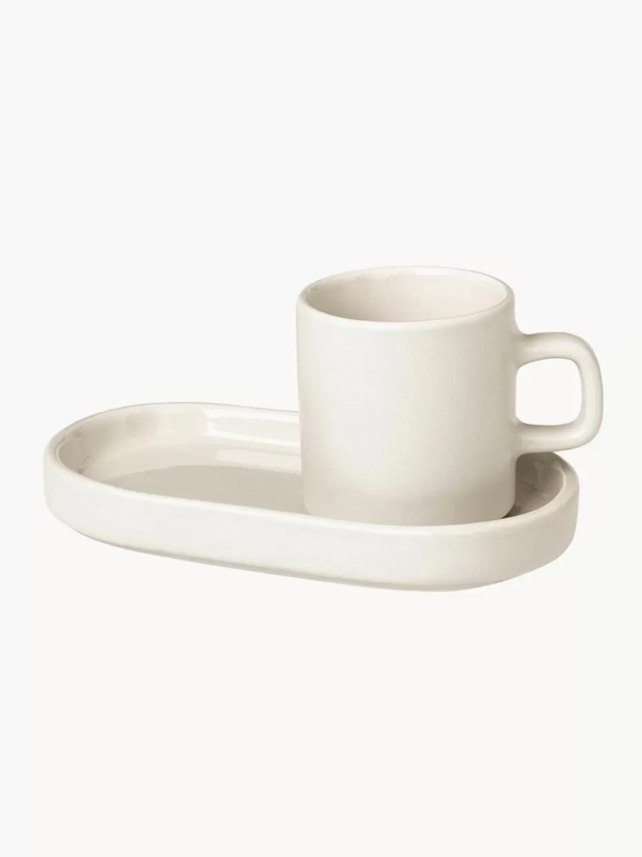 Tassen-Blomus Espressotassen Pilar mit Untertassen, 2 Stück