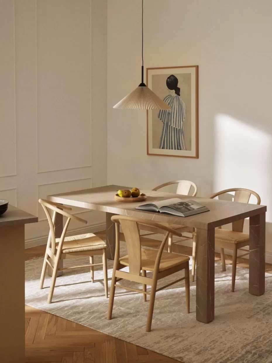Esstische-Westwing Collection Esstisch Carl in Marmor-Optik, 180 x 90 cm Marmor-Optik Beige
