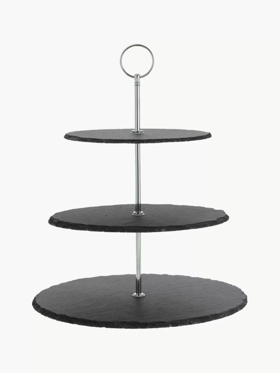 Etageren & Tortenplatten-Westwing Etagere Cooper mit Schiefernplatten