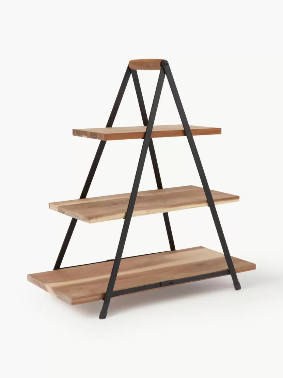 Etageren & Tortenplatten-Ladelle Etagere Serve mit Platten aus Akazienholz